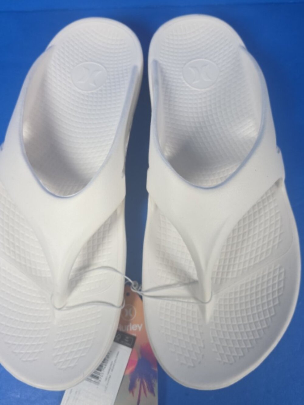 Hurley Injection Flip Flops White Step In Size 13